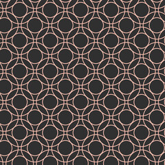 Seamless round geometric pattern vector