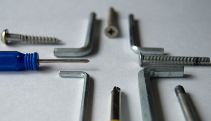 screwdriver and screws