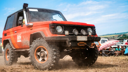 SUV on the offroad race in Moldova © frimufilms