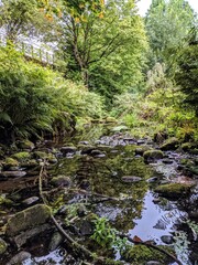 Shallow River bed, Peak district, UK.