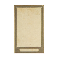 Old blank cardboard photo frame