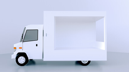 3d Activation Van with white background 