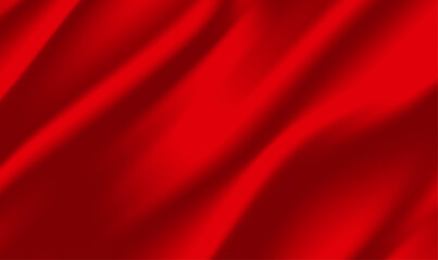Abstract Red Silk vector background. Beautiful Red Silk. Drapery Textile Background. Abstract background luxury red cloth. Cloth soft wave. Creases of satin, silk, and Smooth elegant cotton. Vector
