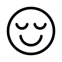 Blessed smiling face vector icon
