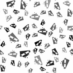 Obraz premium Black Conveyor belt carrying coal icon isolated seamless pattern on white background. Vector