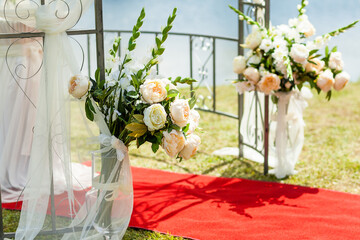 bouquet of flowers in vase