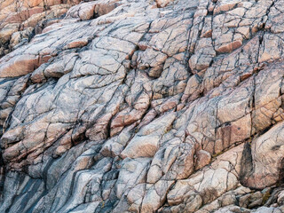 Rock formations - rock layers, close up. Wave texture, a rock fo