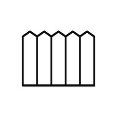 Fence icon vector. paling illustration sign. fencing symbol. hedge logo.