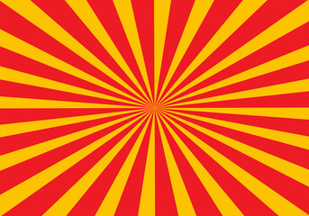 Comic book page template with radial effects in pop-art style. Colorful blank background.