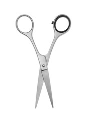 Professional hairdresser scissors isolated on white. Haircut tool