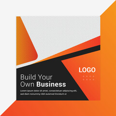 Business promotion and creative marketing agency social media post banner template