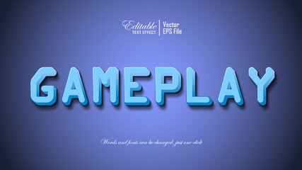 Editable text effect in minimalism gameplay graphic