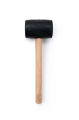 Rubber Hammer on isolated white background