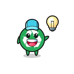 recycling character cartoon getting the idea