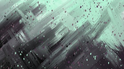 Abstract painting art with dark grey and teal green oil paint brush for presentation, website background, banner, wall decoration, or t-shirt design.