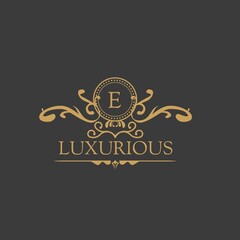 Luxury Logo Template in vector for Restaurant, Royalty, Boutique, Cafe, Hotel, Heraldry, Jewelry, Fashion and other vector illustrations