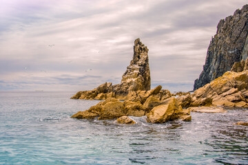 Seascape at dawn on the western shores of the Sea of Japan off the coast of Russia.