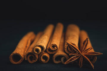 cinnamon and star anise, for Christmas desserts