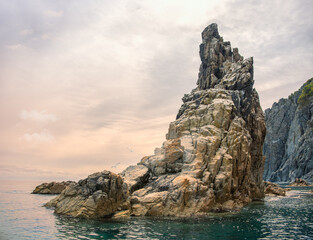 Seascape at dawn on the western shores of the Sea of Japan off the coast of Russia.