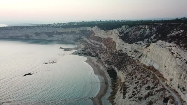 Aerial view of Kourion beach. Limassol. Republic of Cyprus.