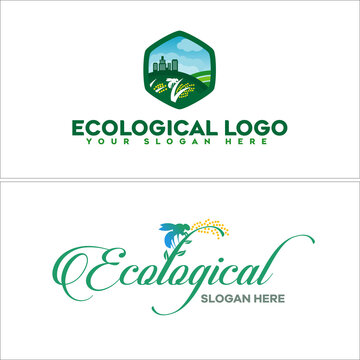 Environment landscape building ecological logo design
