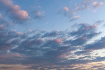 Cloudy sky at sunrise
