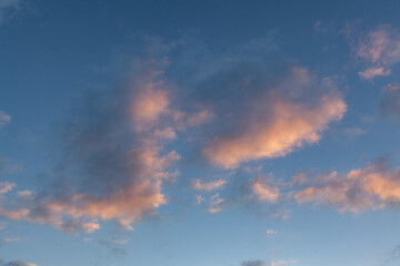 Cloudy sky at sunrise