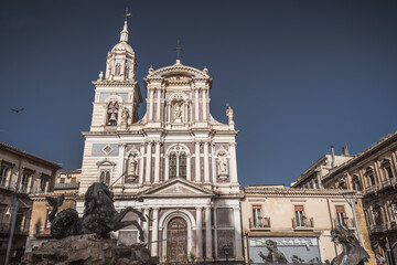 Fototapeta na wymiar Church of San Sebastiano in Caltanissetta City Centre, Sicily, Italy, Europe
