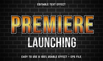 premiere editable text effect template with abstract style use for business brand and brand launching 