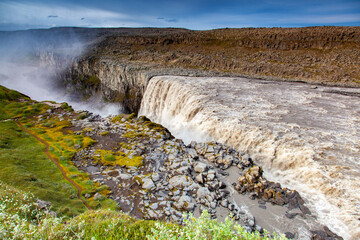 Wodospad (flm Prometeusz) Dettifoss Islandia - obrazy, fototapety, plakaty