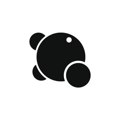 a circle on which three small circles are attached