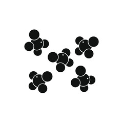 Fototapeta na wymiar black molecule icon set vector