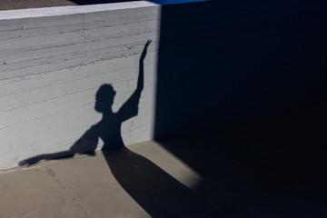 silhouette of a dancing girl 