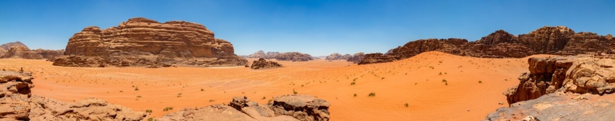 Fototapeta na wymiar Wadi Rum Landscape Panorama