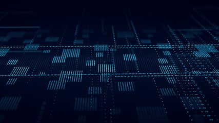 Big data. Abstract technology science background. 3d rendering.