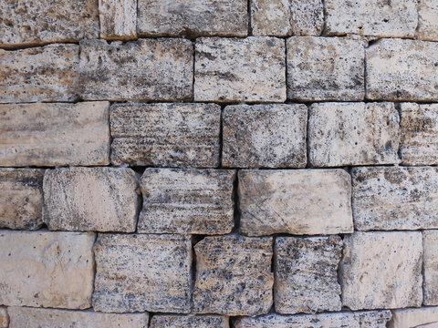 Old stone wall of an ancient Romanesque church
