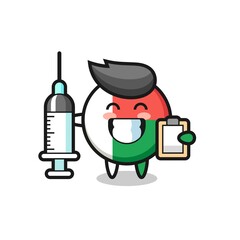 Mascot Illustration of madagascar flag badge as a doctor