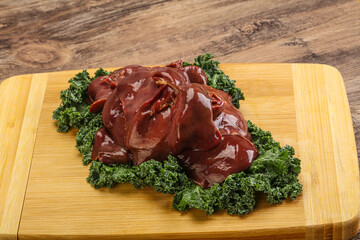 Raw chicken liver for cooking