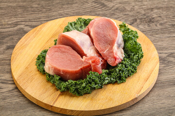 Fresh raw pork tenderloin for roast