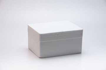 Empty ice box on a white background 