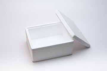 Empty ice box on a white background 