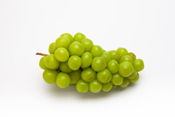  Fresh Green grape isolated on white Shine Muscat Grape