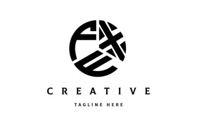 FXF creative circle three letter logo