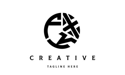 FXK creative circle three letter logo