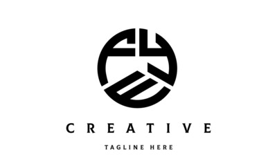 FYE creative circle three letter logo