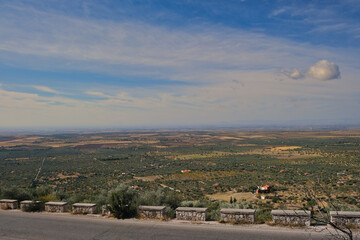 Far-reaching view from the Gargano Mountains into the wide valley