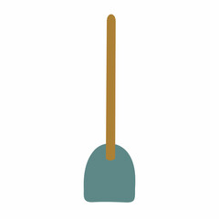 Garden shovel. Tools and inventory. Isolated vector element on white background. Hand drawn illustrations