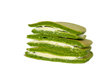 green delicious homemade spinach pancake