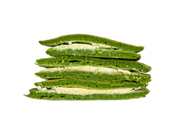 green delicious homemade spinach pancake