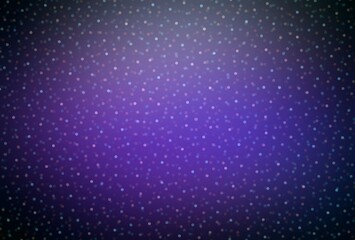 Magical dark blue violet background decorated confetti. Low light.